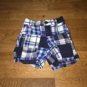 Blue Patchwork Shorts- Boys